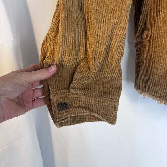 GeeGee Corduroy Chore Shirt Jacket Brown Button Front Field Utility Size 2X - Picture 5 of 11